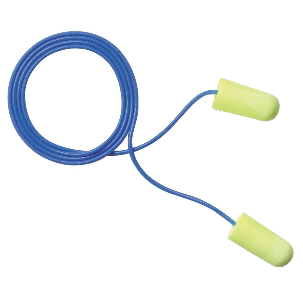 3M Yellow Neons Corded Earplug - (200 per Box)-MMM3111250